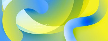 Soyut sıvı şekiller, canlı renklerin karışımı. Modern tasarım, pürüzsüz eğimler dinamik kompozisyon yaratır. Projeler için mükemmel arkaplan.