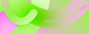 Soyut sıvı şekiller, canlı renklerin karışımı. Yumuşak gradyanlar dinamik görsel deneyimler yaratır. Modern tasarım ögesi.