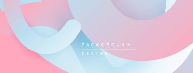 Yumuşak pastel renkler harmanlanarak soyut şekiller oluşturur. Arka planda hafif kıvrımlar, modern tasarım elementleri var. Minimalist estetik, rahatlatıcı görsel deneyim.