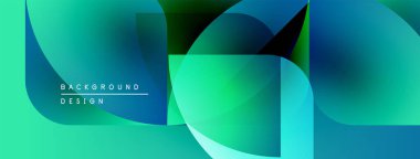 Soyut gradyanlar çakışıyor, dinamik görsel etki yaratıyor. Modern tasarım elementleri akıcılık ve derinlik öneriyor. Teal, mavi renkler kompozisyona hakim.