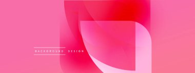 Soyut pembe arka plan. Üst üste binen şekiller dinamik görsel efekt yaratır. Modern tasarım elementleri akıcılık ve enerji öneriyor.