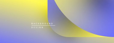 Soyut eğim arkaplanı. Sarı, mavi renkler düzgün bir şekilde harmanlanır. Metin kaplamalı minimalist tasarım, tasarım. Modern estetik.