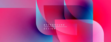 Soyut canlı katmanlar dinamik bileşim yaratır. Pembe, mor, mavi renkler kusursuz bir şekilde harmanlanır. Arka planlar için modern tasarım ögesi.