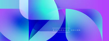 Soyut gradyanlar çakışıyor, dinamik görsel etki yaratıyor. Mor, mavi renkler kompozisyona hakim. Modern tasarım ögesi.