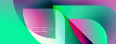 Soyut sıvı şekilleri örtüşür ve canlı renk değişimleri yaratır. Modern tasarım elementleri dinamik hareketi, pürüzsüz geçişleri önerir.