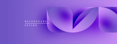 Soyut mor tasarım akışkan şekiller, gradyanlar içerir. Metin elementleri arka planı ve tasarımı olan minimalist bir tarz. Modern estetik.