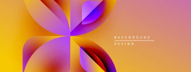 Soyut çiçek tasarımı. Canlı renkler harmanlanır, dinamik görsel etki yaratır. Gradyan gölgeler modern estetik sunar.