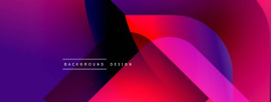 Soyut gradyanlar harmanlanır ve dinamik şekiller yaratır. Canlı mor, kırmızı renkler tasarımda baskın. Metin arka plan tasarımı okur. Modern, akışkan estetik.