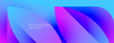 Soyut sıvı şekiller, canlı mavi, mor renkler. Arka planlar ve sunumlar için modern tasarım öğesi. Minimalist estetik.