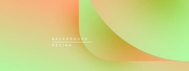 Soyut gradyanlar turuncu, sarı ve yeşili harmanlarlar. Minimalist tasarım metin arkaplan tasarımı içerir. Yumuşak eğriler dinamik görsel akış yaratır.