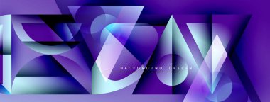 Soyut mor tasarım. Dinamik şekiller örtüşür, canlı görsel doku yaratır. Arkaplanlar için modern grafik ögesi.