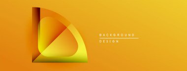 Soyut tasarım canlı turuncu eğimlere sahiptir. Geometrik şekil dinamik görsel etki yaratır. Metin arkaplan tasarımı okur.
