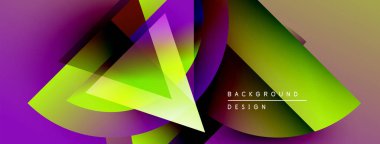 Soyut renkli şekiller dinamik görsel efektler yaratır. Gradyan renkler harmanlanır, modern arkaplan tasarımı oluşturulur.