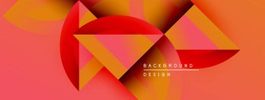 Soyut geometrik şekiller, canlı turuncu renkler, dinamik kompozisyon. Modern tasarım elementleri çarpıcı görsel etki yaratır.