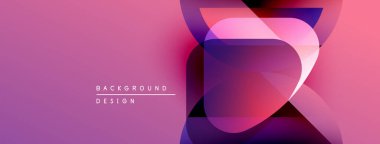 Soyut geometrik şekiller örtüşüyor, canlı pembe renkler yaratıyor. Arkaplan ve sunumlar için uygun modern tasarım.