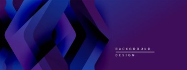 Soyut geometrik şekiller, canlı mavi mor gradyanlar. Arkaplan, sunum ve dijital sanat için modern tasarım ögesi.