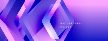Soyut geometrik desen. Mor, pembe renkler harmanlanarak, dinamik görsel efekt yaratır. Modern tasarım uygun arka planlar, sunumlar.