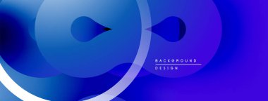 Soyut mavi tasarım, üst üste binen daireler, gradyanlar, damlacık şekilleri. Modern estetik, arka planlar ve sunumlar için uygun..