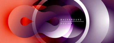 Soyut eğimler, üst üste binen daireler modern görseller yaratır. Pürüzsüz geçişler, canlı renkler dinamik enerjiyi akla getiriyor.