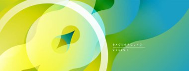 Soyut renkli tasarım. Yumuşak eğimler, akışkan şekiller dinamik görsel efektler yaratır. Sunumlar ve web siteleri için modern arkaplan.