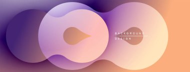 Soyut sıvı şekilleri mor, turuncu renkleri harmanlıyor. Modern tasarım sonsuzluk sembolünü çağrıştırıyor, yumuşak gradyanlar mevcut. Arkaplan metni arkaplan tasarımı okur.