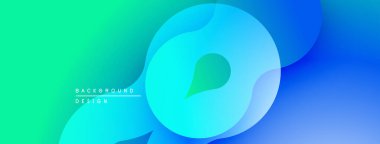 Soyut eğim arkaplanı. Pürüzsüz şekiller örtüşür, dinamik görsel efekt yaratır. Mavi, turkuaz renkler kompozisyona hakim. Modern tasarım ögesi.