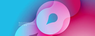 Soyut sıvı şekilleri canlı mavileri, pembeleri, morları harmanlıyor. Modern tasarım hareketi, enerjiyi, yumuşak eğilimleri çağrıştırıyor. Arkaplan özellikleri metin.