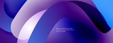 Soyut akışkan şekiller, canlı mor renkler, pürüzsüz gradyanlar modern arkaplan tasarımı yaratır. Minimalist estetik, dinamik kompozisyon.