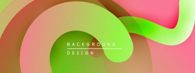 Soyut sıvı şekiller, canlı renklerin karışımı. Yumuşak gradyanlar dinamik görsel deneyimler yaratır. Arka planlar için modern tasarım ögesi.