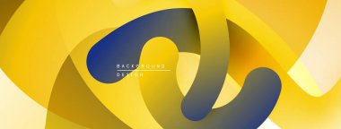 Soyut sarı, donanma tasarımı. Üst üste binen kurdeleler dinamik görsel akış yaratır. Modern, minimalist estetik. Yumuşak eğimler mevcut derinlik.