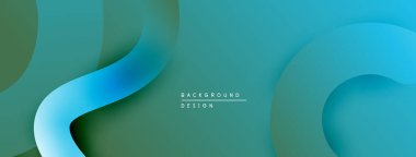 Soyut katmanlar akışkan şekiller yaratır. Renkler deniz mavisi, mavi ve zeytin karışımı. Minimalist tasarım arka planlara, sunumlara uyuyor.