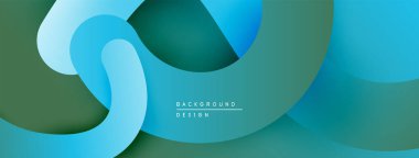 Soyut akışkan şekiller, havalı maviler, yeşiller modern arkaplan tasarımı yaratır. Minimalist estetik, pürüzsüz gradyanlar dinamik bileşim sunar.