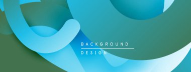 Soyut sıvı şekilleri üst üste binerek dinamik deniz mavisi arkaplanı oluşturur. Modern tasarım hareketi, derinliği, görsel ilgiyi çağrıştırıyor.