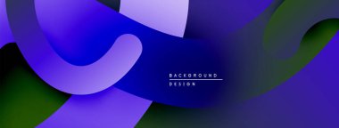 Soyut sıvı şekiller, canlı mor renkler, koyu yeşil aksanlar. Modern tasarım, pürüzsüz gradyanlar dinamik bileşim oluşturur.