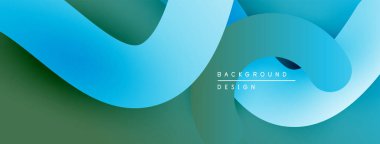 Soyut akışkan şekiller, mavi renkler baskın. Eğilim değişimleri olan minimalist tasarım. Modern estetik, arka planlar için uygun.