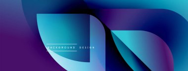 Soyut sıvı şekilleri mor, mavi renkleri harmanlıyor. Modern tasarım hareketi, enerjiyi ve derinliği çağrıştırıyor. Minimalist estetik dinamik görsel etki yaratır.