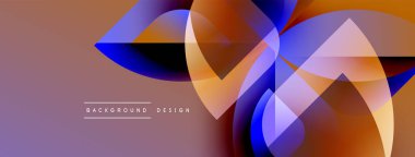 Soyut çiçek tasarımı. Üst üste binen şekiller dinamik bileşim yaratır. Sıcak, serin renkler kusursuz bir şekilde harmanlanır. Modern estetik.