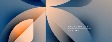 Soyut geometrik tasarım. Yumuşak renk eğimleri akıcı şekiller yaratır, modern estetik. Minimalist bileşim, uygun arkaplan ögesi.
