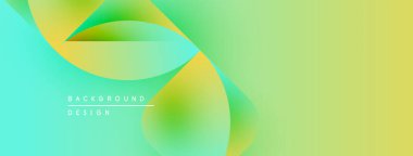 Soyut eğim arkaplanı. Pürüzsüz şekiller sarı ve yeşil renkleri harmanlıyor. Dijital projeler için modern tasarım öğesi. Minimalist estetik.