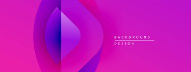 Soyut canlı pembe mor tasarım. Üst üste binen daireler dinamik görsel efekt yaratır. Metin arkaplan tasarımı okur.