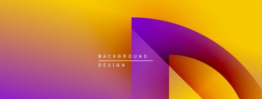 Soyut eğim arkaplanı. Sarı, mor renkler düzgün bir şekilde harmanlanır. Minimalist tasarım metin elementleri, basit şekiller içerir. Modern estetik.