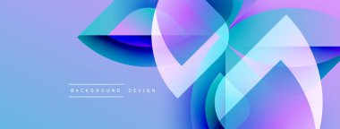 Soyut sıvı şekilleri örtüşür ve canlı renk değişimleri yaratır. Mavi, mor, deniz mavisi egemen tasarım. Modern estetik.
