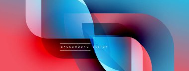 Soyut sıvı şekilleri örtüşür ve canlı renk değişimleri yaratır. Kırmızı, mavi, pembe renkler kusursuz bir şekilde harmanlanır. Modern tasarım ögesi.