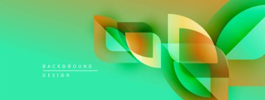 Soyut enerjik tasarım akış şekilleri, gradyanlar. Yeşil baskın, turuncu aksanlar dinamik görsel efekt yaratıyor. Modern, temiz estetik.