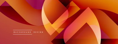Soyut akışkan şekiller, sıcak renkler baskın gelir. Gradyan gölgeler dinamik görsel doku yaratır. Arka planlar için modern tasarım ögesi.