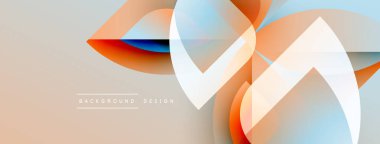 Soyut akış çizgileri, yumuşak renkler, modern tasarım. Üst üste binen şekiller dinamik görsel doku yaratır. Bej arkaplan tarafsız tuval sağlar.