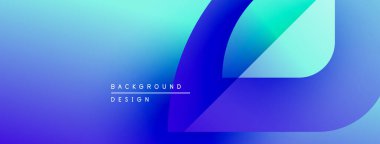 Soyut mavi gradyanlar dinamik arkaplan oluşturur. Metin arka plan tasarımı okur. Minimalist kompozisyon, modern estetik. Yumuşak geçişler, canlı renkler.