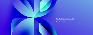 Soyut mavi tasarım akışkan şekiller içerir. Gradyan renkler dinamik görsel efekt yaratır. Sunumlar için modern arkaplan uygun.