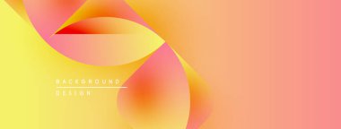 Soyut akışkan şekiller harmanlanır ve sıcak bir eğim yaratır. Sarılar, portakallar, pembeler tasarıma hakim. Minimum metin mevcut. Modern estetik.