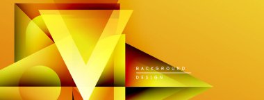 Soyut geometrik tasarım. Canlı sarı, turuncu renkler dinamik görsel efekt yaratır. Sunumlar ve markalaşma için modern arkaplan.